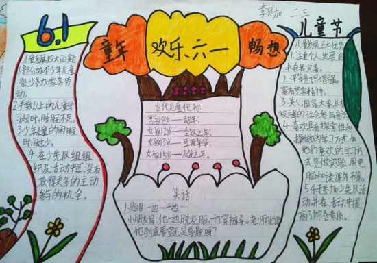 儿童节手抄报资料（2）